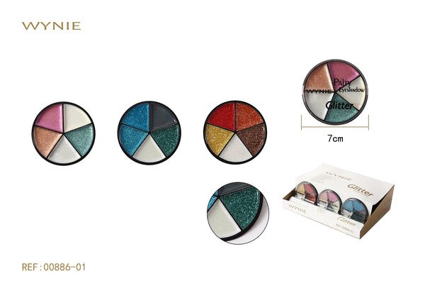 Glitter Paity Eyeshadow Palette Occhi 5 Ombretti Glitterati