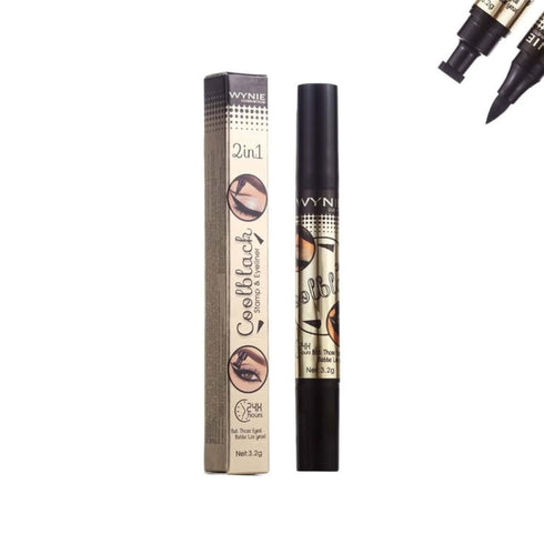 CoolBlack 24H Stamp & Eyeliner Nero con Stampino per la Codina 2 in 1