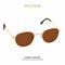 Amber Horizon | Occhiali da Sole Rounded Gold con Lenti Ambra Wynie