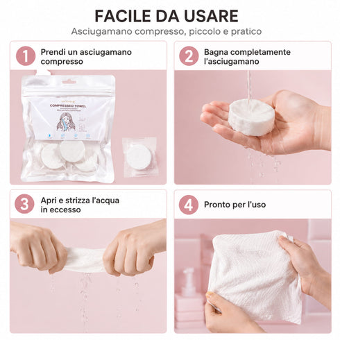 Set Asciugamani Compressi Monouso WYNIE | Salvietta Compressa da Viaggio