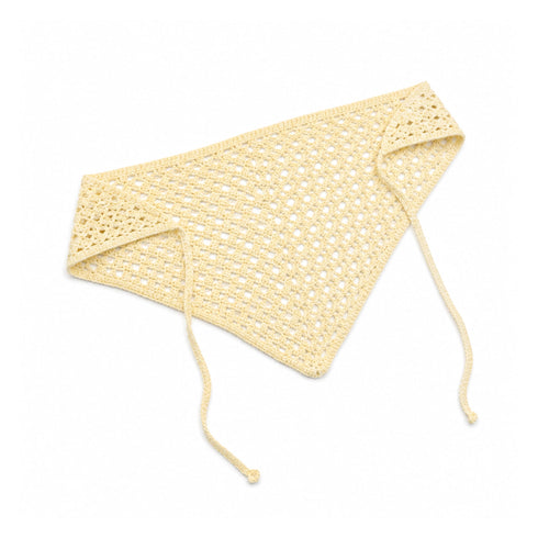 Bandana per Capelli Crochet Effetto Rete in Stile Boho Chic Wynie, bianco avorio