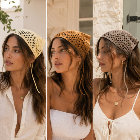 Bandana per Capelli Crochet Effetto Rete in Stile Boho Chic Wynie