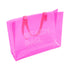Beach Bag Fluo WYNIE - Maxi Borsa Mare Trasparente Colorata in PVC, colore rosa fluo