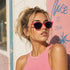 Candy Fluo | Occhiali da Sole Rounded Rosa Trasparente Wynie