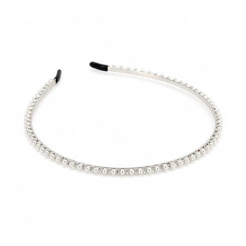 Cerchietto Gioiello con Perle e Strass Crystal Shine Wynie