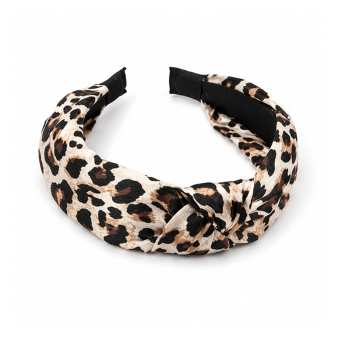 Cerchietto per Capelli Imbottito Animalier Wynie, animalier leopardato chiaro