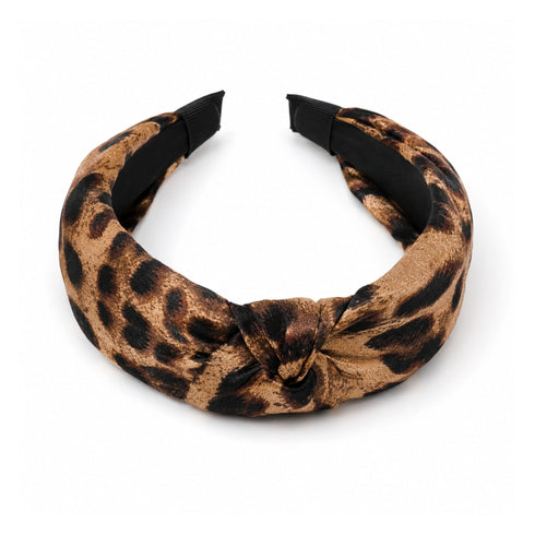 Cerchietto per Capelli Imbottito Animalier Wynie, animalier leopardato scuro