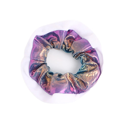 Chameleon Scrunchies Olografiche – Elastici Capelli in Tessuto Cangiante | Wynie Christmas Collection, Lilla, rosa, azzurro