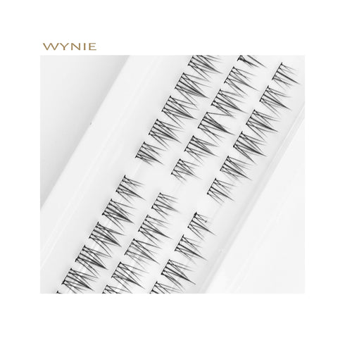 Ciglia Finte a Ciuffetti Auto-Adesive Naturali 8–12mm UA157526 | 36 Pezzi Senza Colla, Facili da Applicare WYNIE