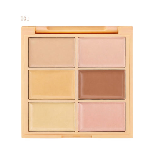 Wynie Correct & Contour Palette Viso - 6 Correttori in Crema Multifunzione per Correggere, Nascondere e Scolpire 001
