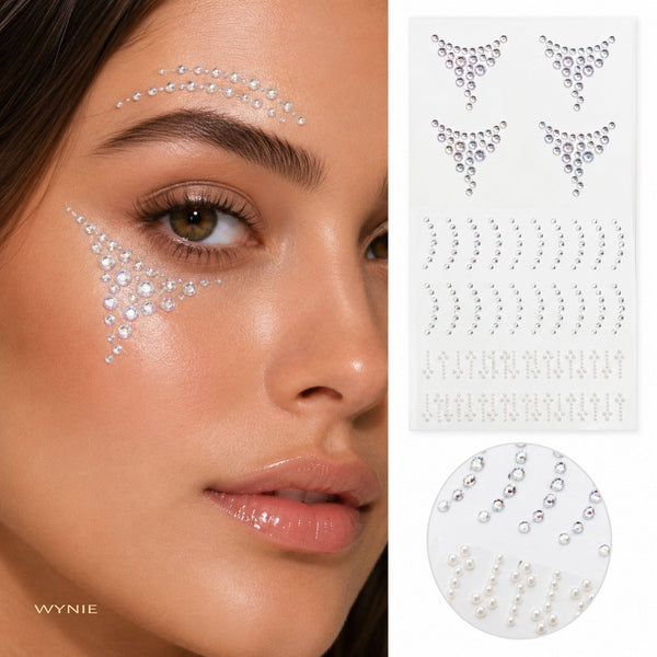 Crystal Eye Art | Adesivi per il Viso con Gemme Iridescenti WYNIE