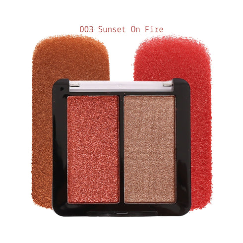 Double Eyeshadow Palette Duo Ombretti in Polvere Shimmer