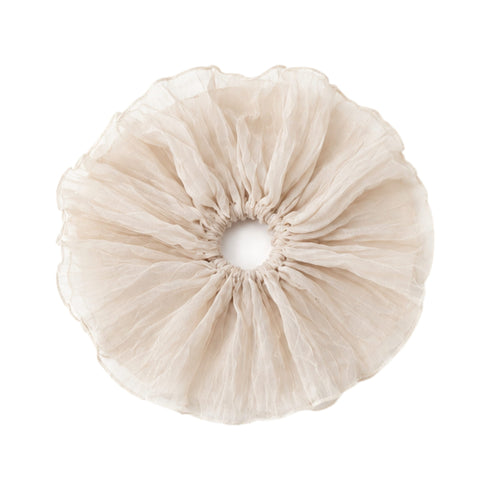 Elastico per Capelli Scrunchie Plissettato Effetto Chiffon Plissettato Wynie, bianco avorio