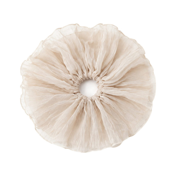 Elastico per Capelli Scrunchie Plissettato Effetto Chiffon Plissettato Wynie, bianco avorio