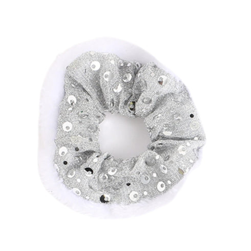 Scrunchies Natale con Paillettes Argento | Wynie Christmas Collection