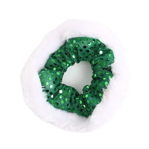 Scrunchies Natale con Paillettes Verde | Wynie Christmas Collection