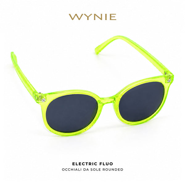 Electric Fluo | Occhiali da Sole Rounded Giallo Trasparente Wynie