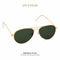 Emerald Pilot | Occhiali da Sole Aviator Gold con Lenti Verdi Wynie