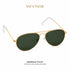 Emerald Pilot | Occhiali da Sole Aviator Gold con Lenti Verdi Wynie
