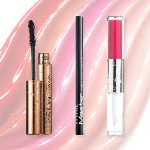 Everyday Beauty Kit – Mascara Volume, Eyeliner in Penna e Rossetto Liquido con Olio Labbra 2 in 1