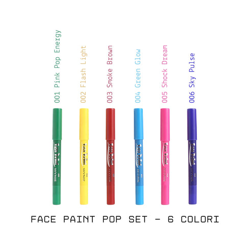 Wynie Face Paint Stick Pencil POP - Penna per Occhi, Viso e Corpo | Make-up Halloween, Carnevale, Cosplay