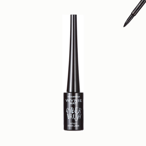 Fiber Brush Matte Eyeliner Liquido Nero Opaco Waterproof