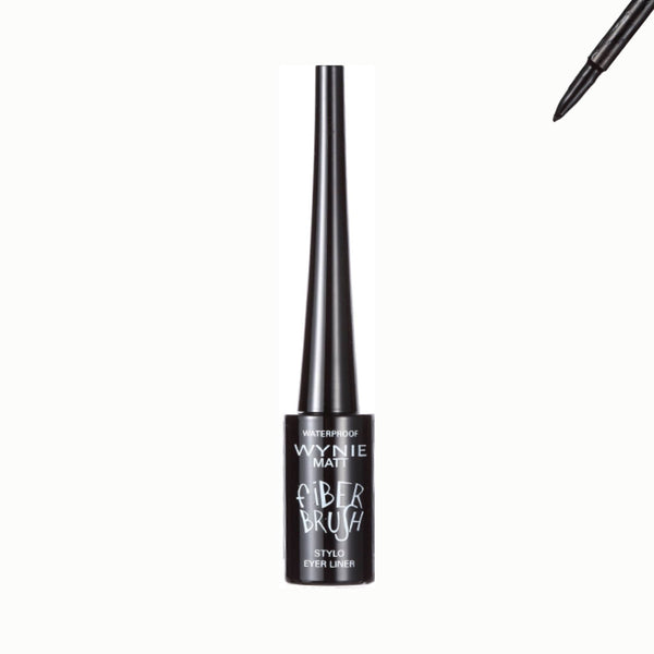 Fiber Brush Matte Eyeliner Liquido Nero Opaco Waterproof
