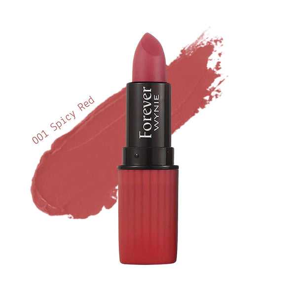 Forever Lipstick - Rossetto Cremoso Opaco di Wynie Cosmetics 001 Spicy Red