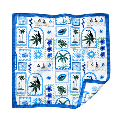 Foulard Stampato Fantasia Estiva WYNIE azzurro | Accessori Moda e Sciarpe