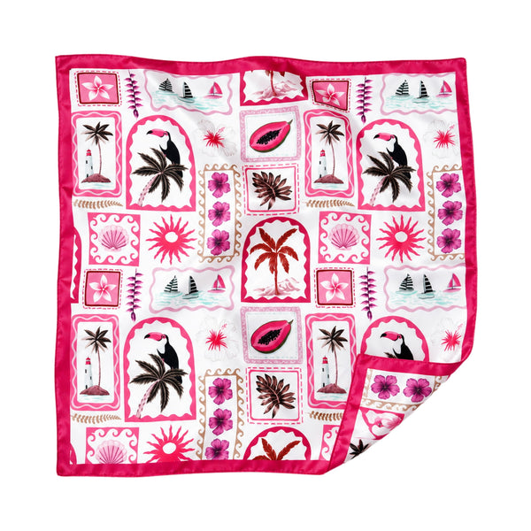 Foulard Stampato Fantasia Estiva WYNIE rosa fucsia | Accessori Moda e Sciarpe