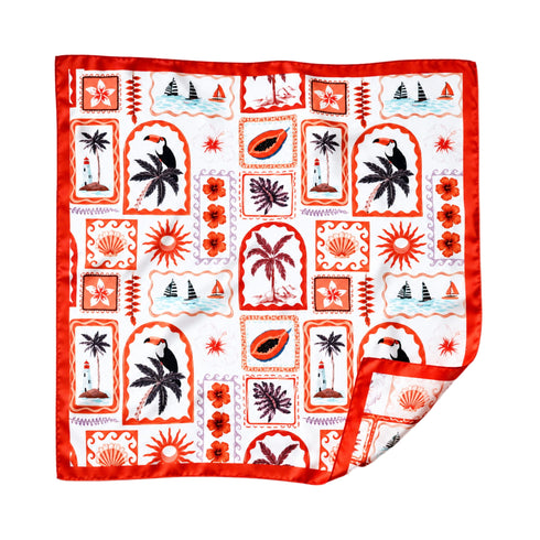 Foulard Stampato Fantasia Estiva WYNIE rosso | Accessori Moda e Sciarpe