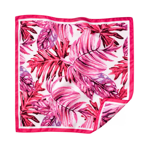 Foulard Stampato Fantasia Foglie WYNIE rosa fucsia | Accessori Moda e Sciarpe
