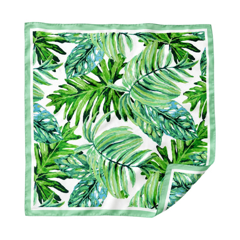 Foulard Stampato Fantasia Foglie WYNIE verde | Accessori Moda e Sciarpe