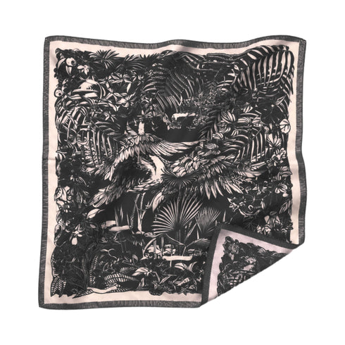 Sciarpa da Collo e Foulard Stampato Fantasia Tropicale WYNIE nero