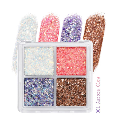Glitter Bright Quad - Palette Occhi Glitterata 001