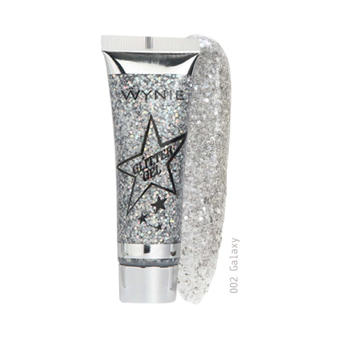 Glitter Gel - Illuminante per Viso, Corpo e Capelli Wynie 002 Galaxy, argento