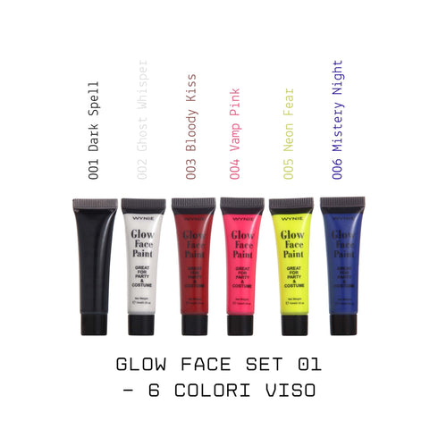 WYNIE Glow Face Paint 01 – Tinta per il Viso | Make-up Halloween, Carnevale, Cosplay