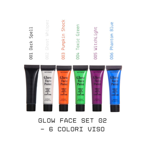WYNIE Glow Face Paint 02 – Tinta per il Viso | Make-up Halloween, Carnevale, Cosplay