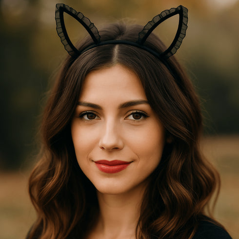 HALLOWYNIE Cerchietto per Capelli Bunny Tulle | Halloween Edition