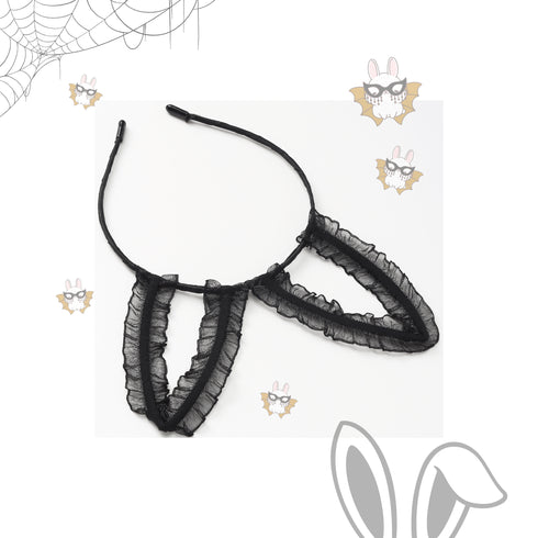 HALLOWYNIE Cerchietto per Capelli Bunny Tulle | Halloween Edition