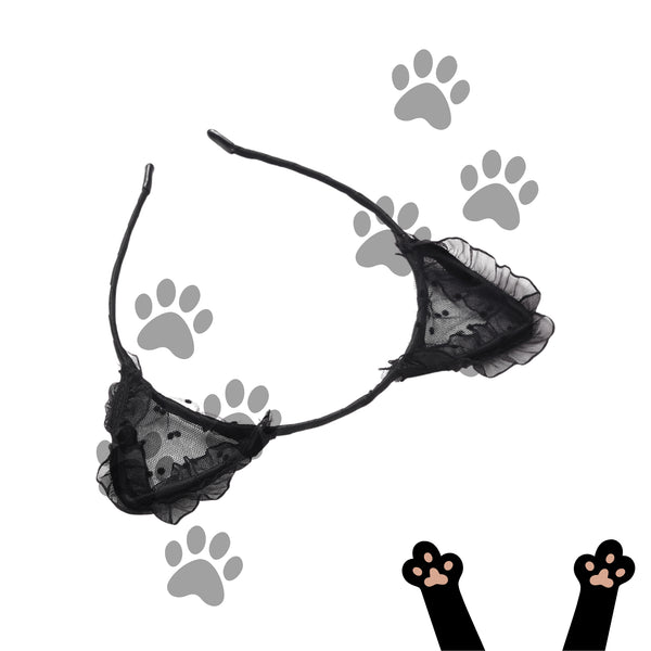 HALLOWYNIE Cerchietto per Capelli Gatto Polka Dots | Halloween Edition