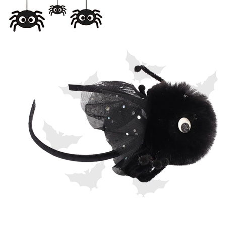 HALLOWYNIE Diadema Cerchietto per Capelli Ragno Nero | Halloween Edition