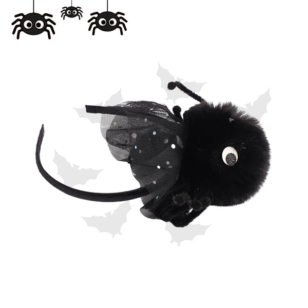 HALLOWYNIE Diadema Cerchietto per Capelli Ragno Nero | Halloween Edition