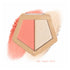 Wynie Highlighter Rogue Brush 2in1 Palette Viso con Blush e Illuminante 002 pesca, bianco