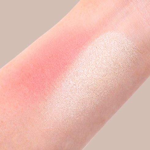 Wynie Highlighter Rogue Brush 2in1 Palette Viso con Blush e Illuminante 003 rosa swatch