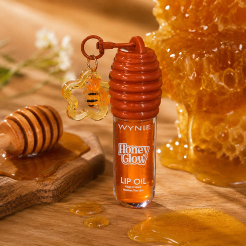 Honey Glow Lip Oil - Olio Labbra Effetto Miele Ultra Glossy | WYNIE