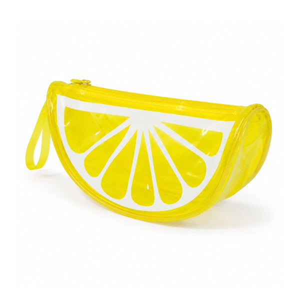 Wynie Jelly Case Lemon – Pochette Beauty in PVC Trasparente Limone Effetto Glossy