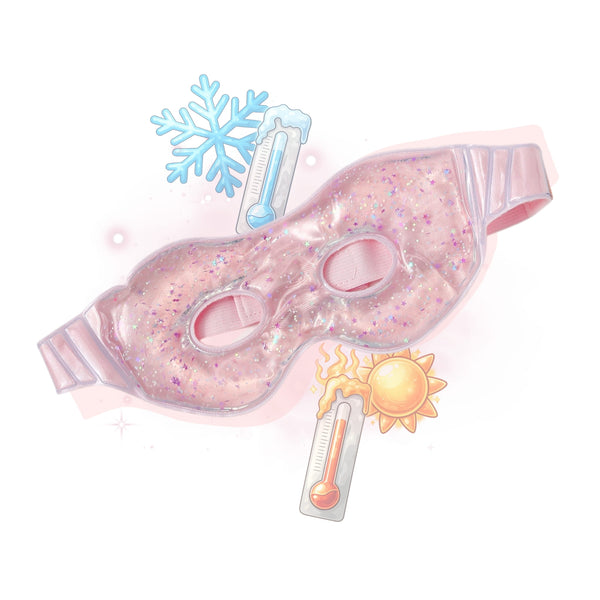 Maschera Occhi Glitterata in Gel Effetto Caldo o Freddo Riutilizzabile Wynie