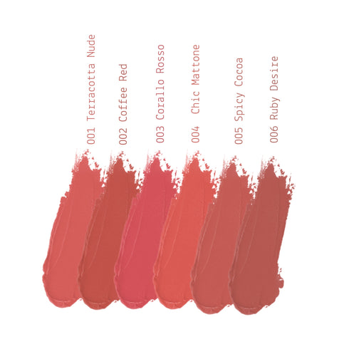 Rossetto in stick opaco Pro Matte Lipstick di Wynie Cosmetics, colori