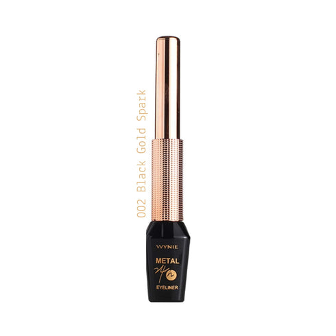 Metal 24H Eyeliner Metallizzato con Glitter - 002 Black Gold Spark